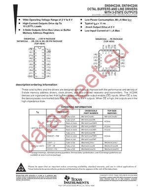 SN74HC244NSG4 datasheet  